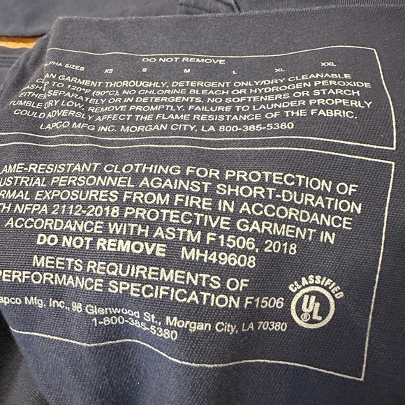 LAPCO FR Cargo Pants Flame Resistant Industrial Classified UL Cat 2 40 X 32 - Picture 11 of 16